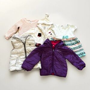 Girls 2T–3T Fall Winter Clothing Lot Columbia Jacket Carter’s Gymboree 5pcs